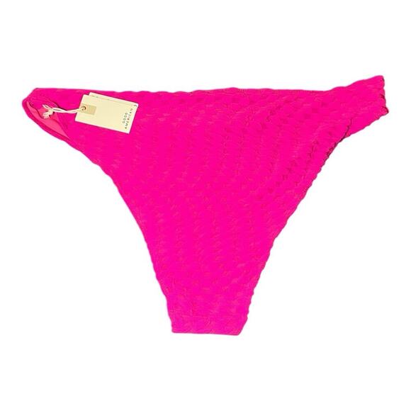 NWT Good American Swim Bottom Women’s Hawaiian‎ Pink Jacquard Bikini Cheeky 7 4X - Picture 2 of 5
